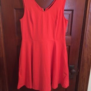 Orange fit and flare dress XL